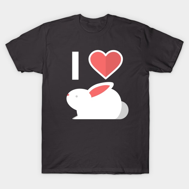 Rabbit Love T-Shirt by shohratkamalov